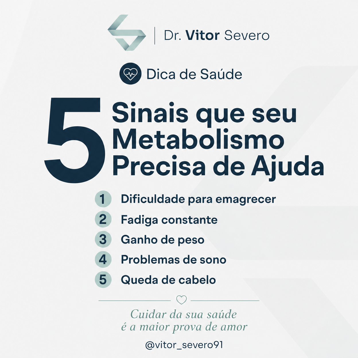 5 Sinais do Metabolismo